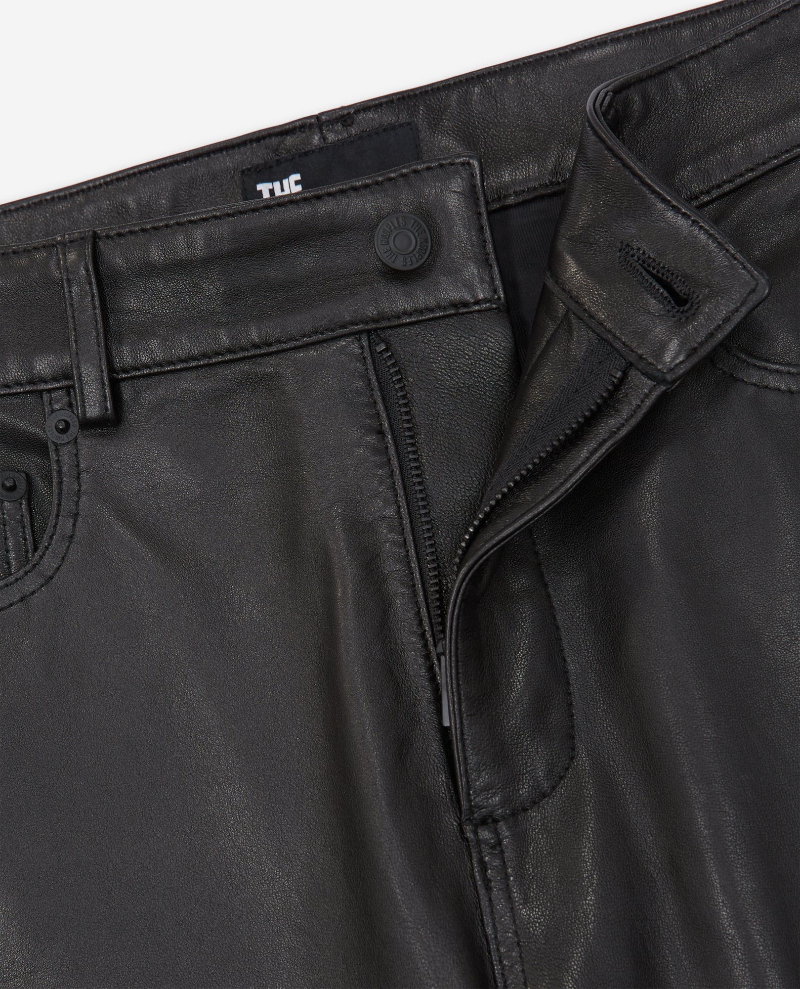 Leather Slim-Fit Pants | Men | Black