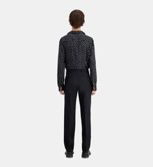 Striped Suit Trousers | Men | Black x Ecru