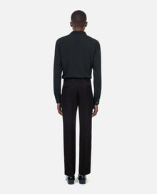 Tuxedo Trousers With Satin Details Straight Cut | Men | Black