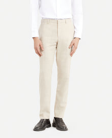 Wool Fitted Suit Trousers | Men | Beige