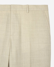 Wool Fitted Suit Trousers | Men | Beige