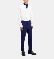 Bright Wool Suit Trousers | Men | Dark Blue