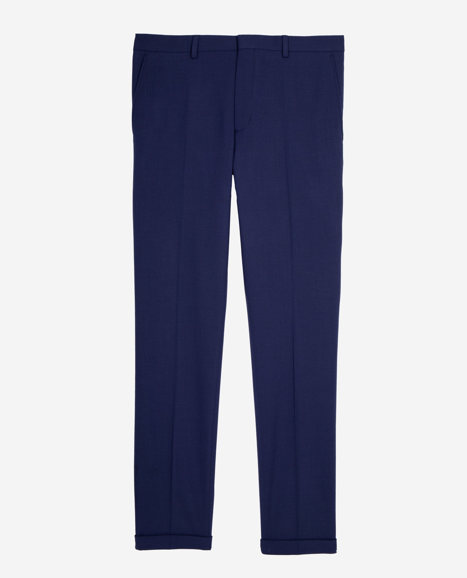 Bright Wool Suit Trousers | Men | Dark Blue