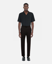 Wool Trousers Straight Cut | Men | Black