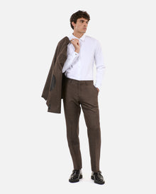 Wool-Blend Suit Trousers | Men | Brown