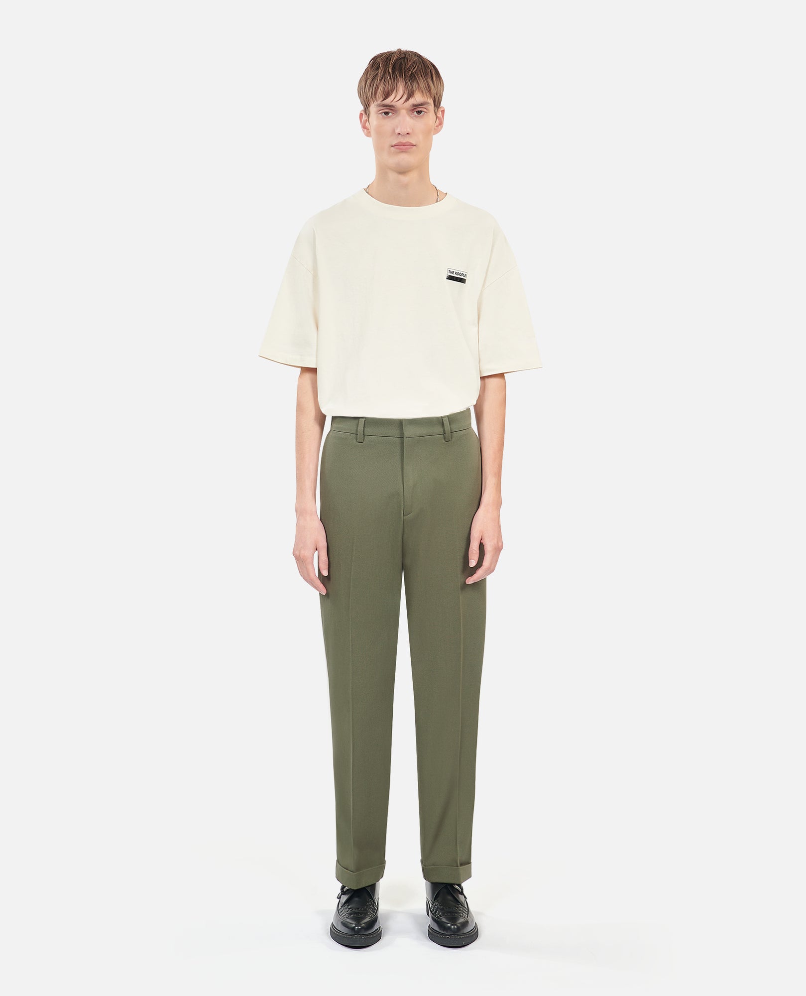 Khaki Cotton Trousers | Men | Olive Night