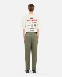 Khaki Cotton Trousers | Men | Olive Night