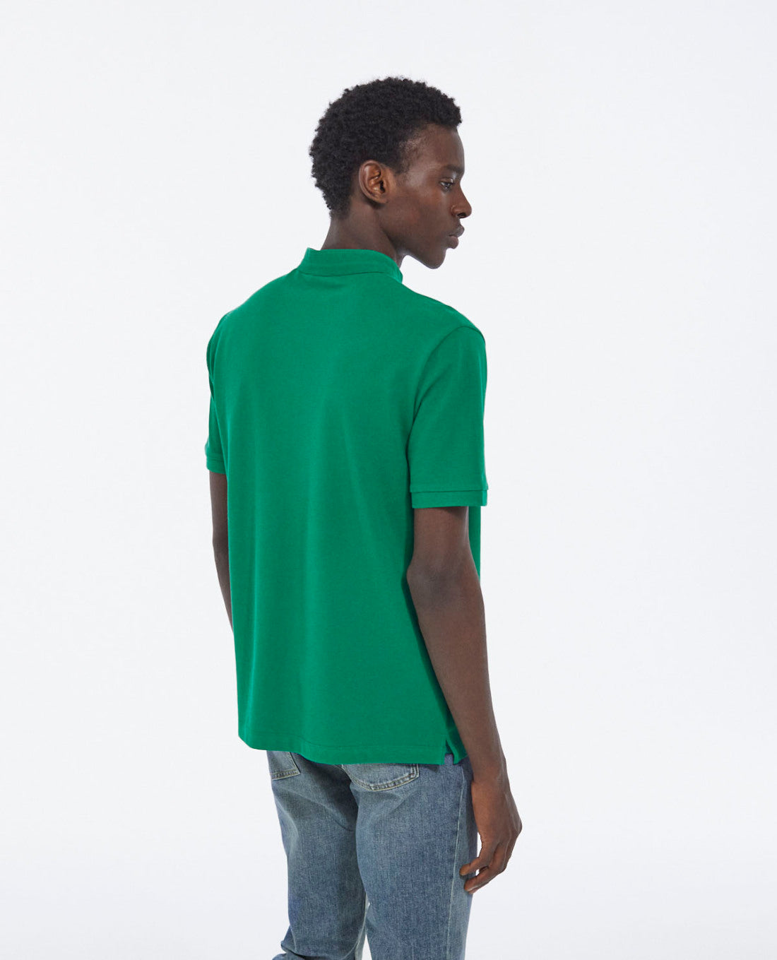 Polo With Officer Collar And Embroidery | Men | Green