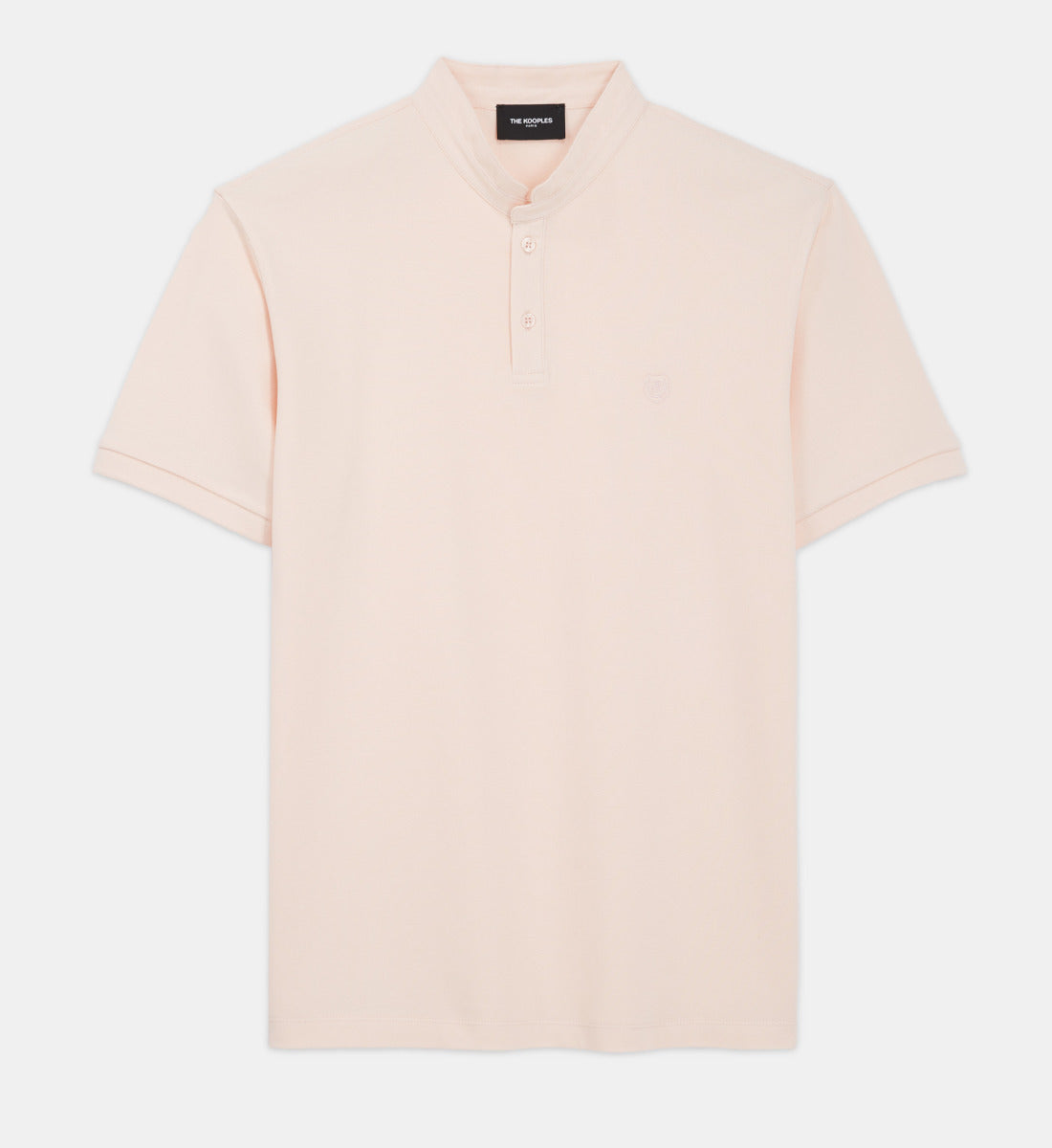 Polo With Officer Collar And Embroidery | Men | Pink