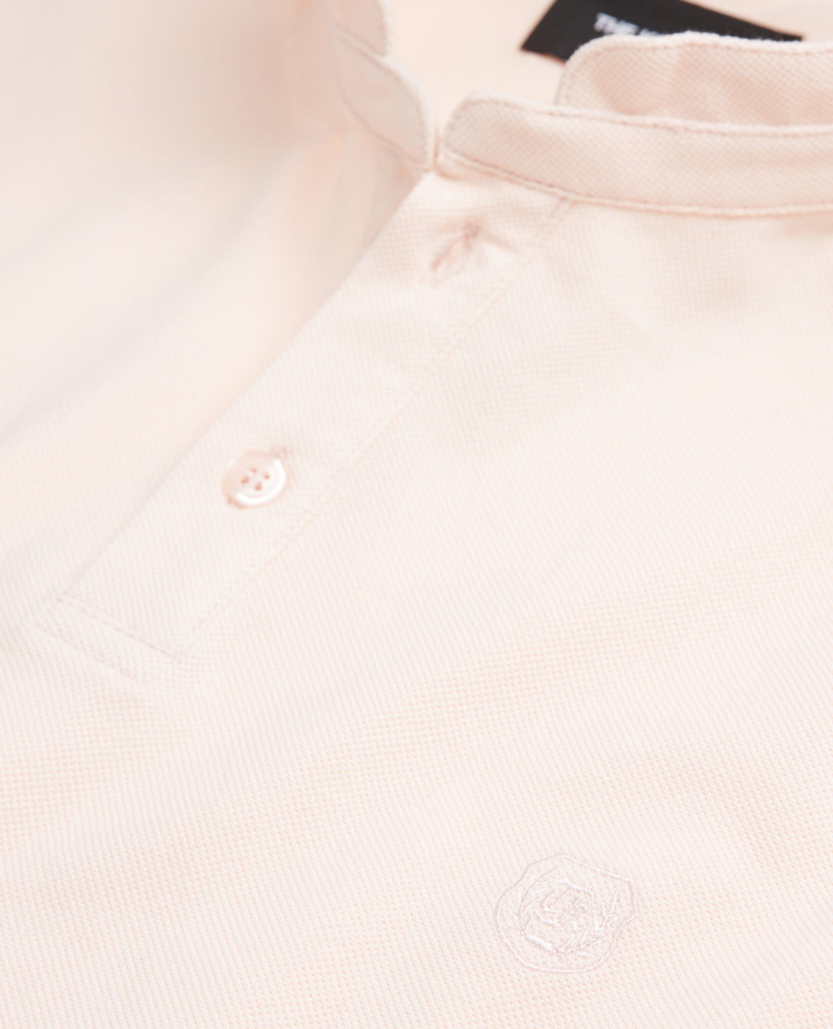 Polo With Officer Collar And Embroidery | Men | Pink