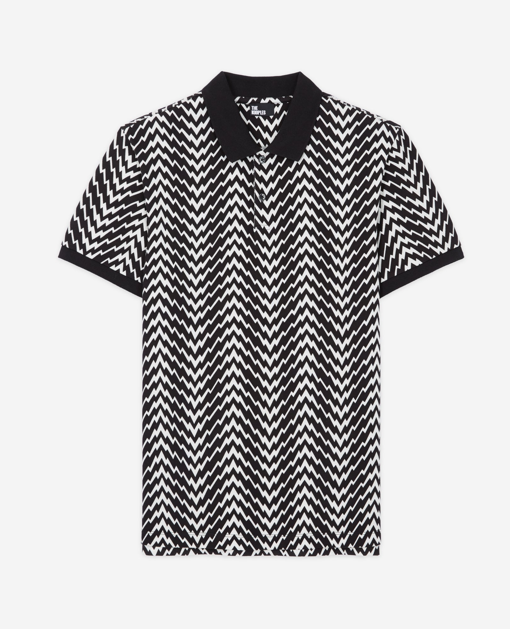 Printed Polo Shirt | Men | Black x White