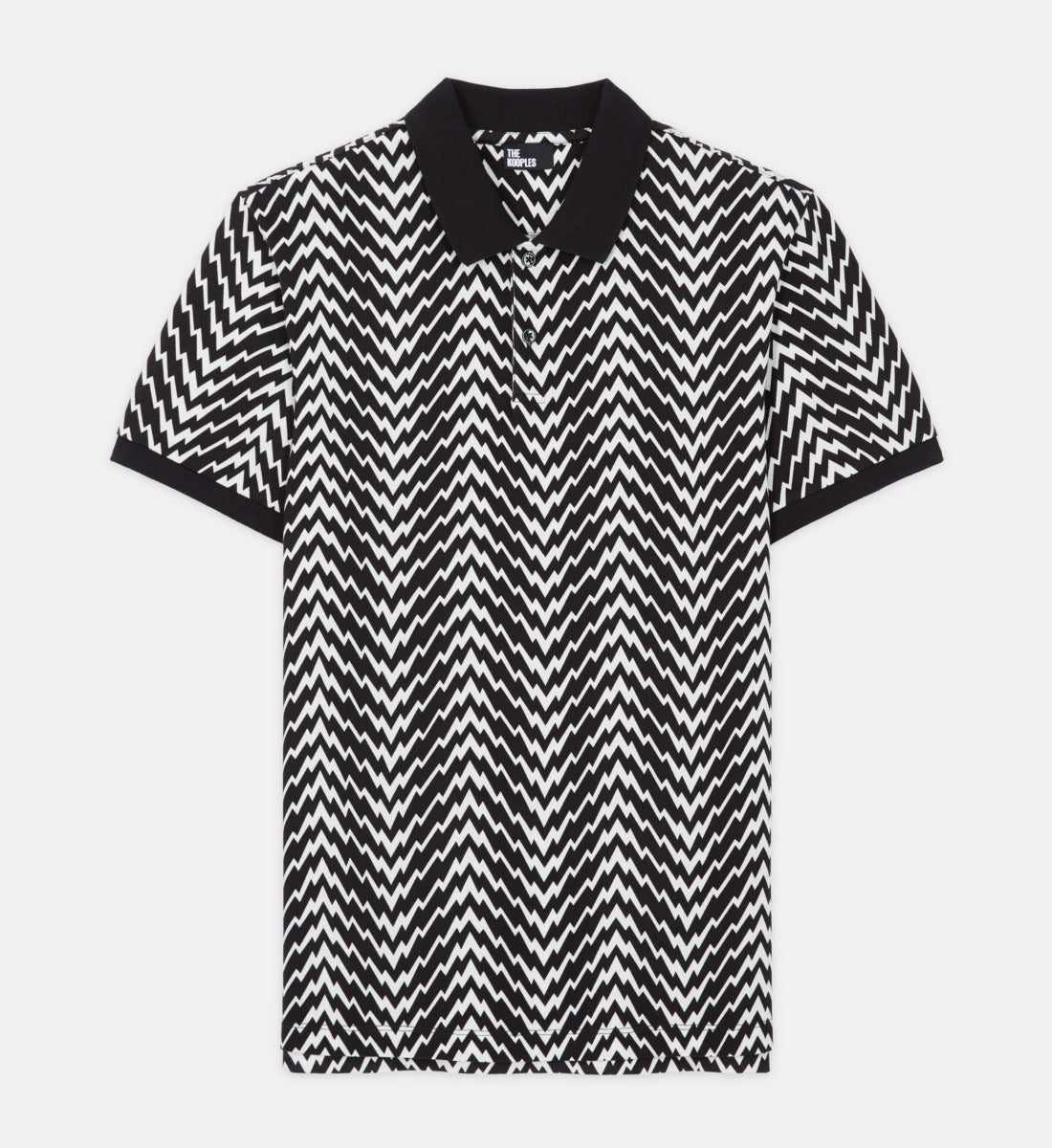 Printed Polo Shirt | Men | Black x White