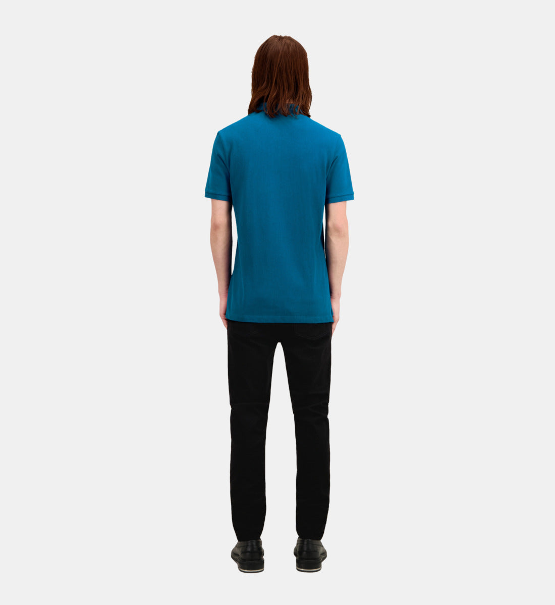 Cotton Polo T-Shirt | Men | Medium Blue