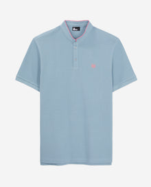 Light Cotton Polo T-Shirt | Men | Blue Grey