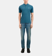 Deep Cotton Polo T-Shirt | Men | Blue Petrol