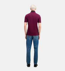 Burgundy Cotton Polo T-Shirt | Men | Bordeaux