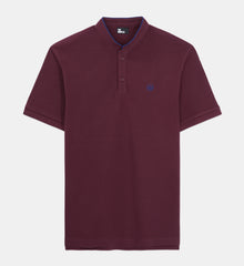 Burgundy Cotton Polo T-Shirt | Men | Bordeaux