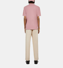 Pique Cotton Polo T-Shirt | Men | Pink Wood