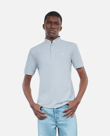 Cotton Pique Polo T-Shirt | Men | Light Blue