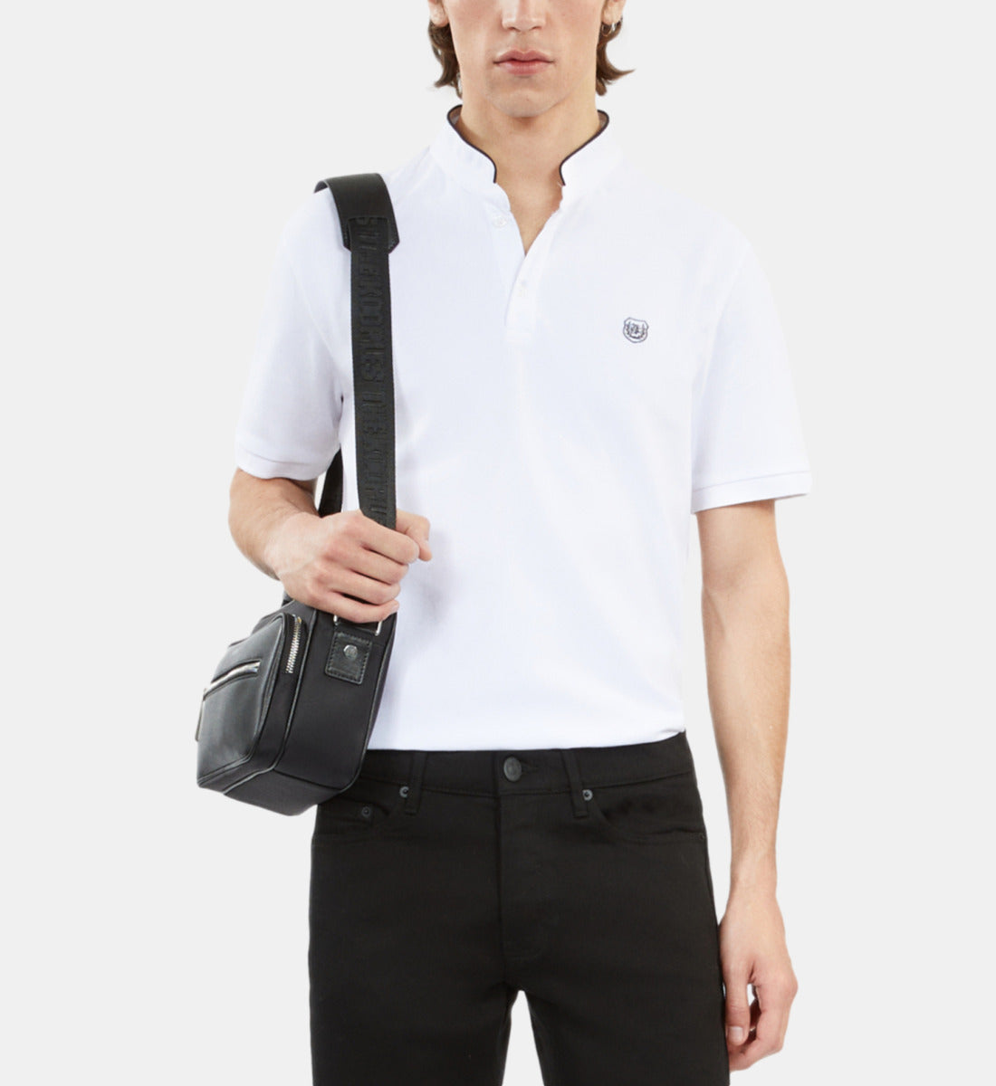 Pique Cotton Polo T-Shirt | Men | White