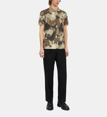 Print Pique Cotton Polo T-Shirt | Men | Camouflage