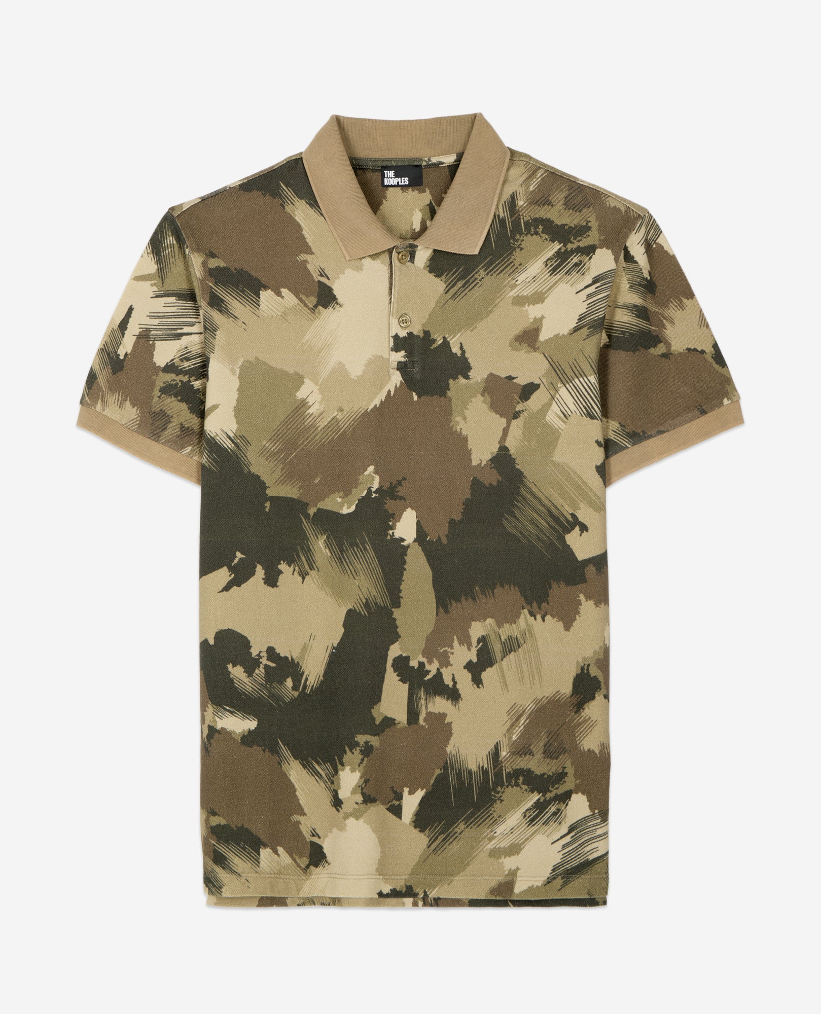 Print Pique Cotton Polo T-Shirt | Men | Camouflage