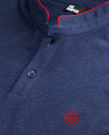 Cotton Polo T-Shirt | Men | Navy Blue