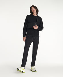 Sweater In Wool Blend With Detail | Men | Black