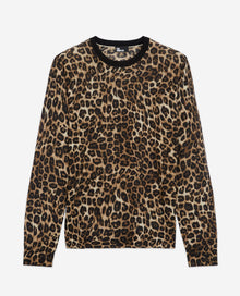 Print Cashmere Sweater | Men | Leopard