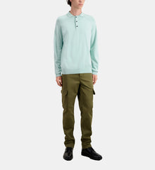 Green Knit Polo T-Shirt | Men | Ocean