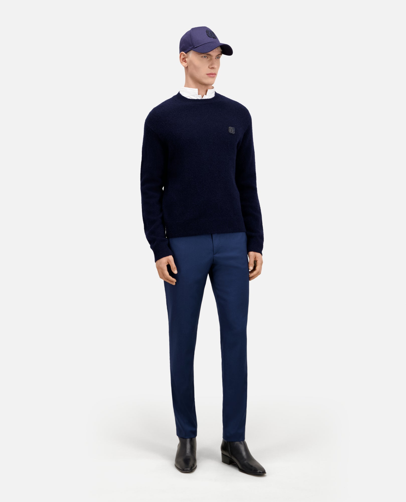 Wool And Alpaca Blend Sweater | Men | Navy Blue