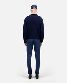 Wool And Alpaca Blend Sweater | Men | Navy Blue