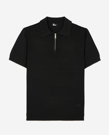 Knitted Polo T-Shirt | Men | Black