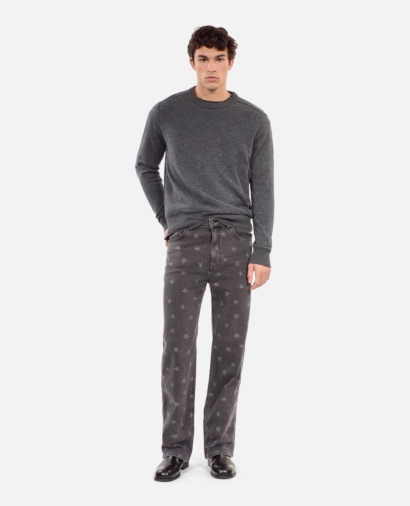 Wool Sweater | Men | Middle Grey Mel