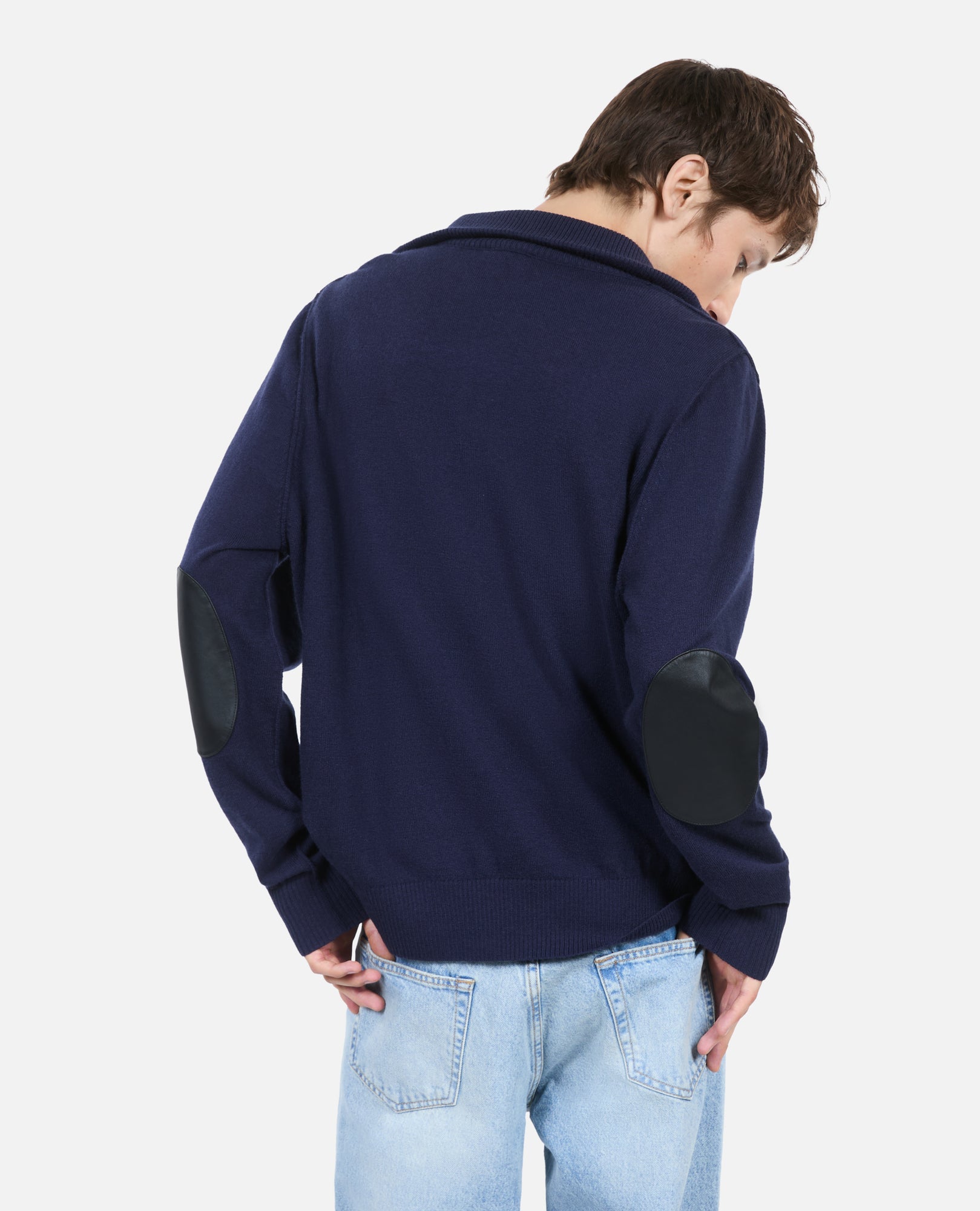 Wool Sweater | Men | Navy Blue