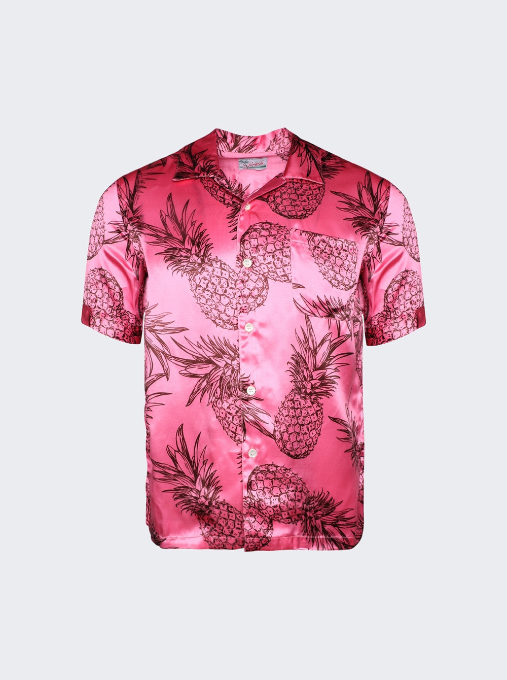 Men | Shangri La | Pineapple Print Hawaiian Shirt | Pink