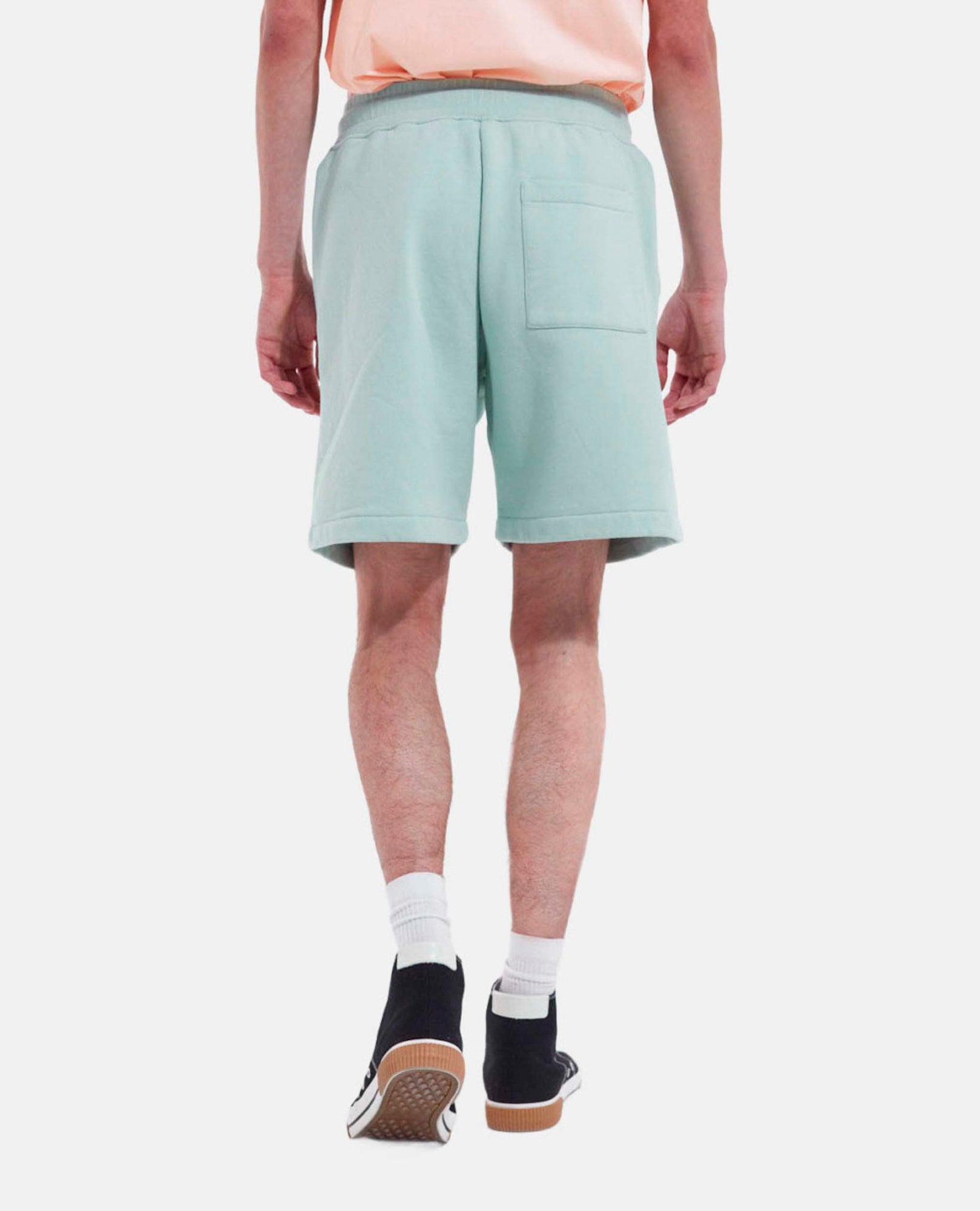 Gray Cotton Shorts With Logo And Elastic Waist | Men | Gris Bleu