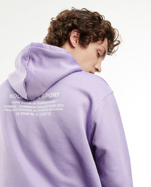 Sweatshirt With Printed Hood | Men | Purple