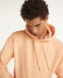 Coral Hoodie With Logo In Middle | Men | Prairie Sunset