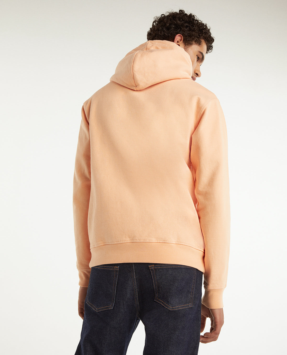 Coral Hoodie With Logo In Middle | Men | Prairie Sunset