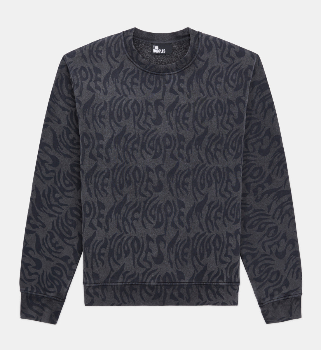 Printed Sweatshirt | Men | Black Washed