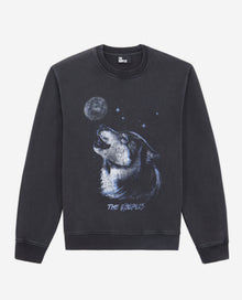 Sweatshirt With Wolf Serigraphy | Men | Black Washed