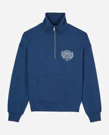 Royal Blue Sweatshirt With Blazon Serigraphy | Men | Middle Navy