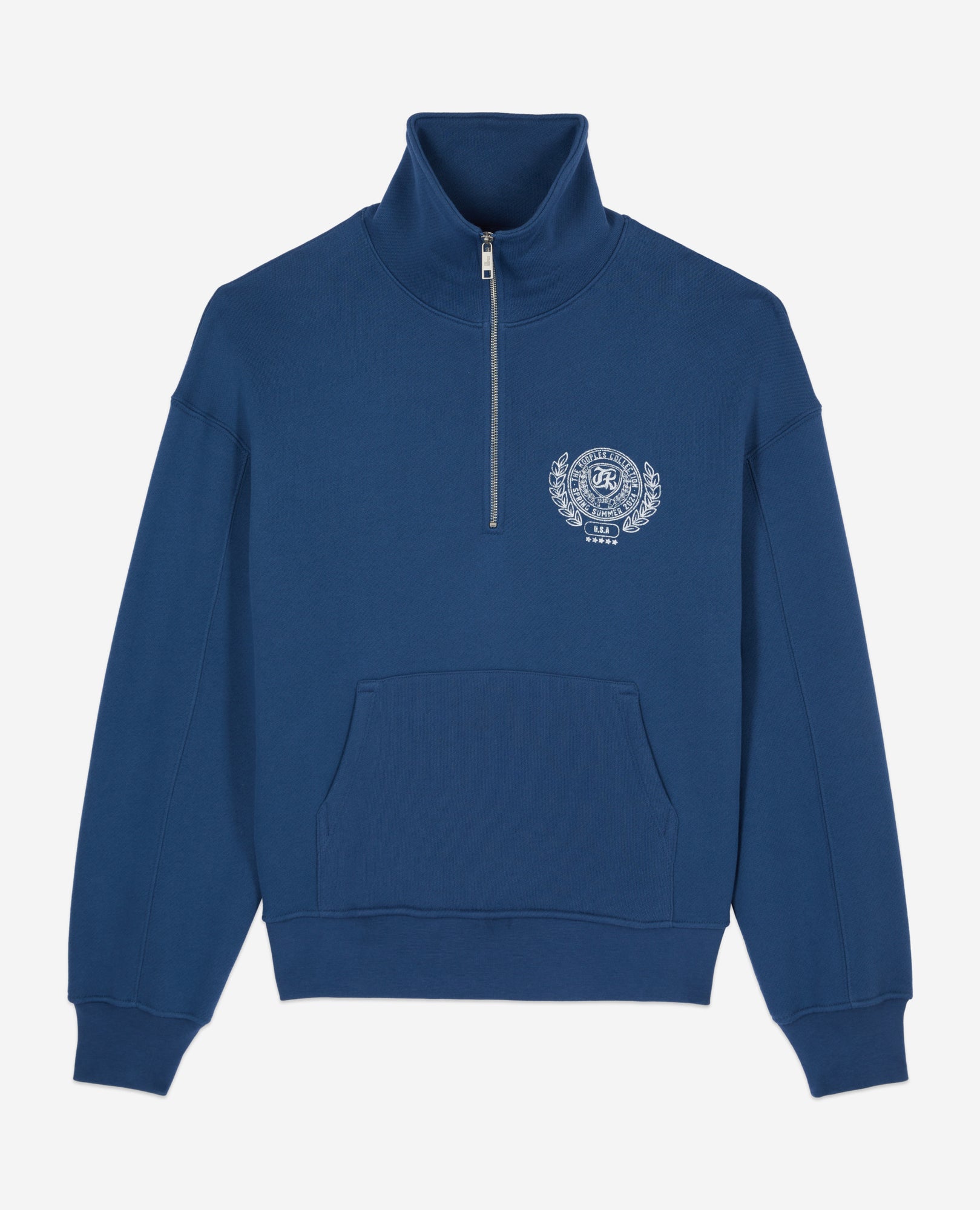 Royal Blue Sweatshirt With Blazon Serigraphy | Men | Middle Navy