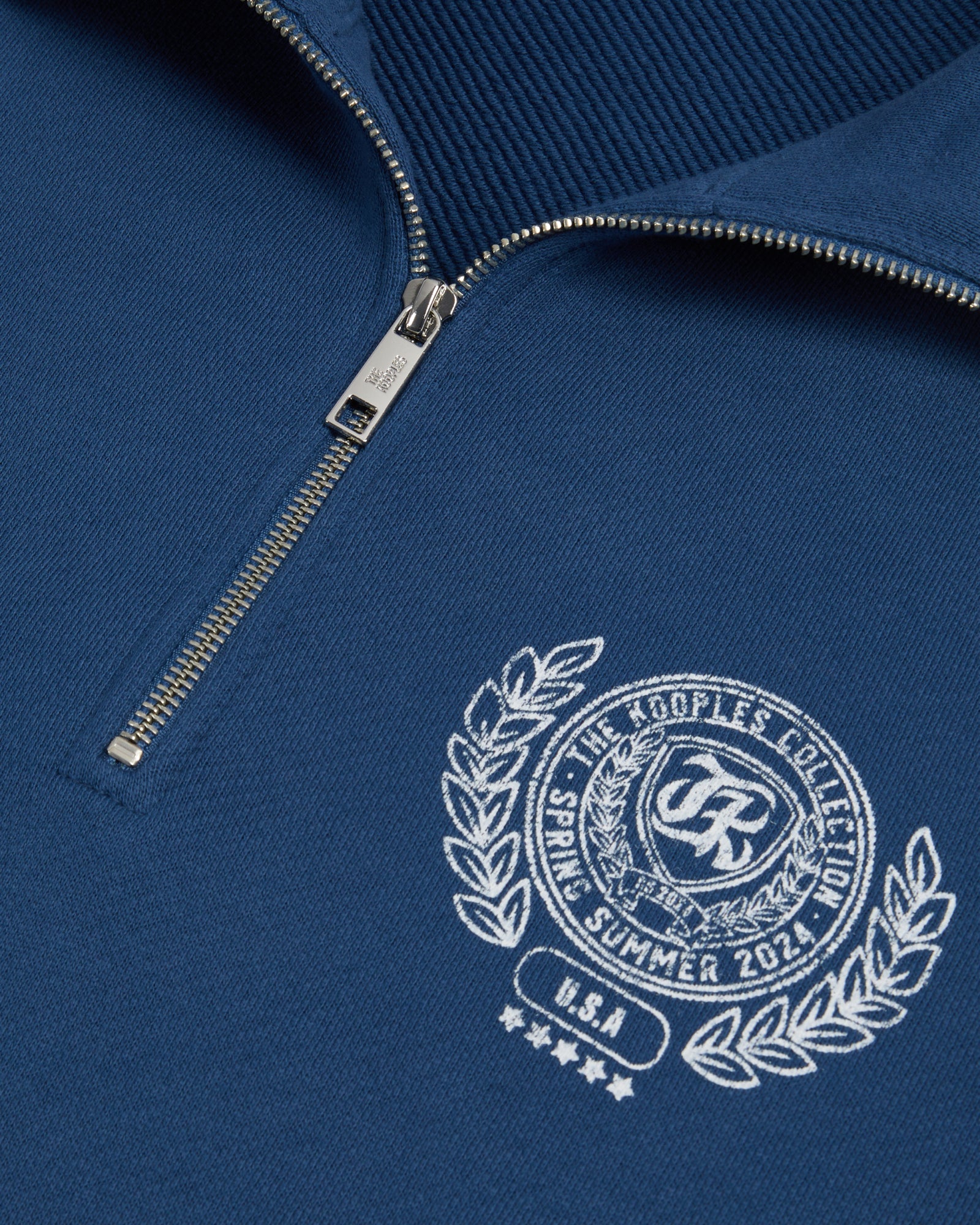 Royal Blue Sweatshirt With Blazon Serigraphy | Men | Middle Navy