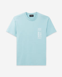 Cotton T-Shirt W/ Contrast Logo | Men | Blue Sky