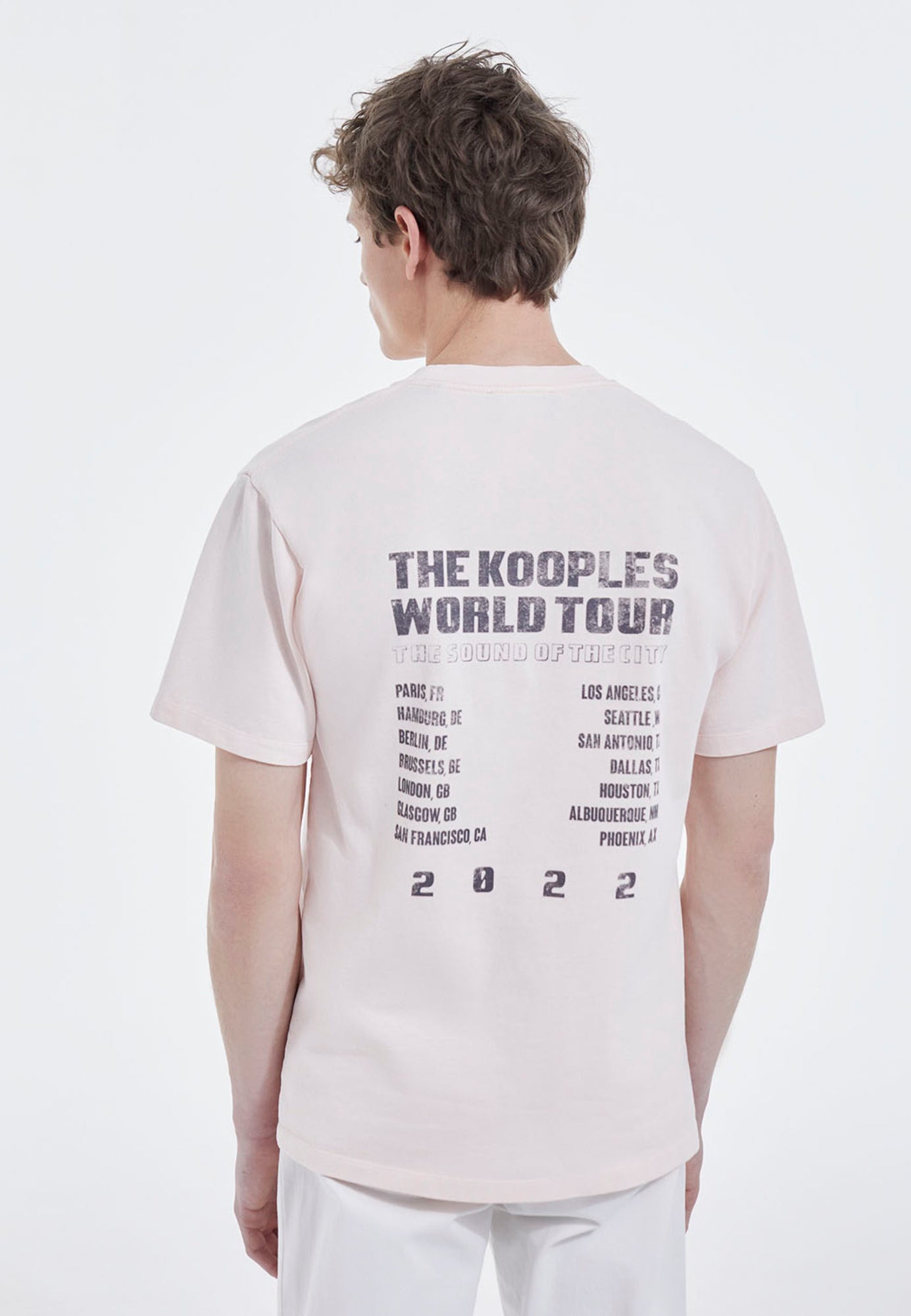 Cotton T-Shirt With The Kooples Logo | Men | Pink