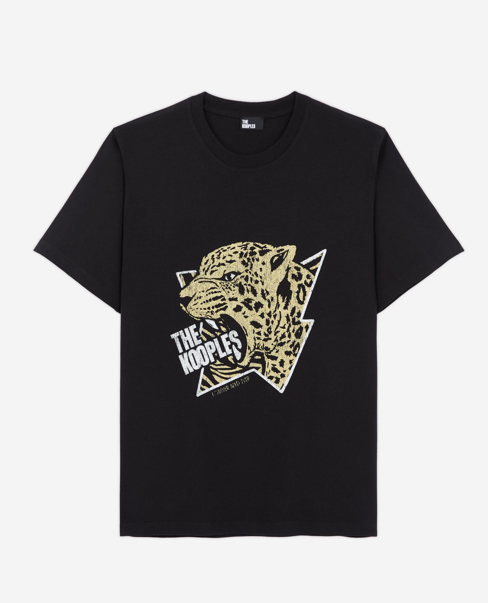 Screen Print T-Shirt | Men | Black x Antic Gold