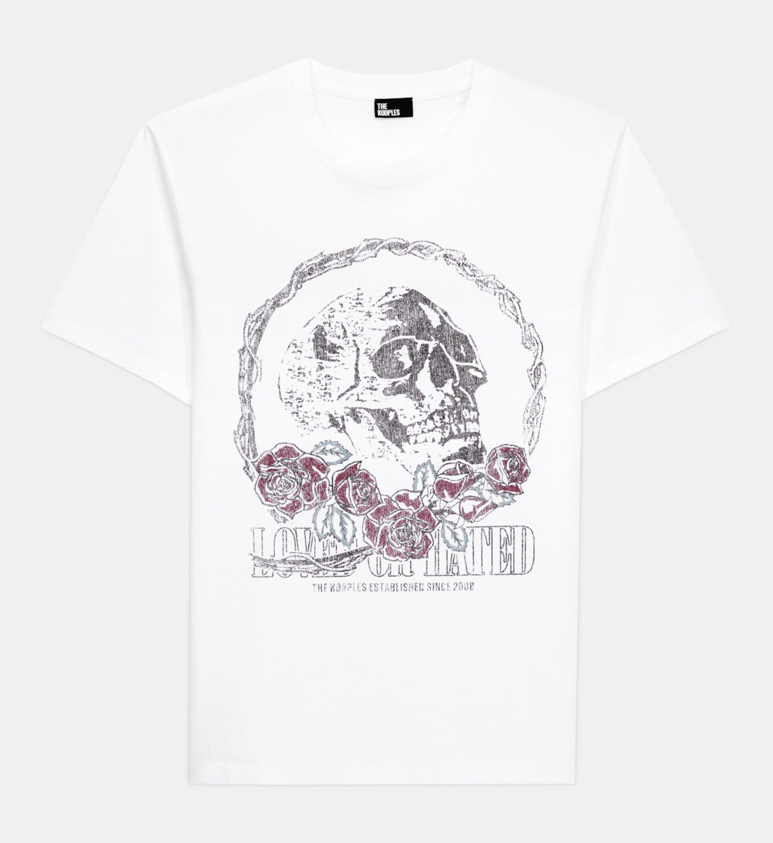 T-Shirt With Vintage Skull Serigraphy | Men | White