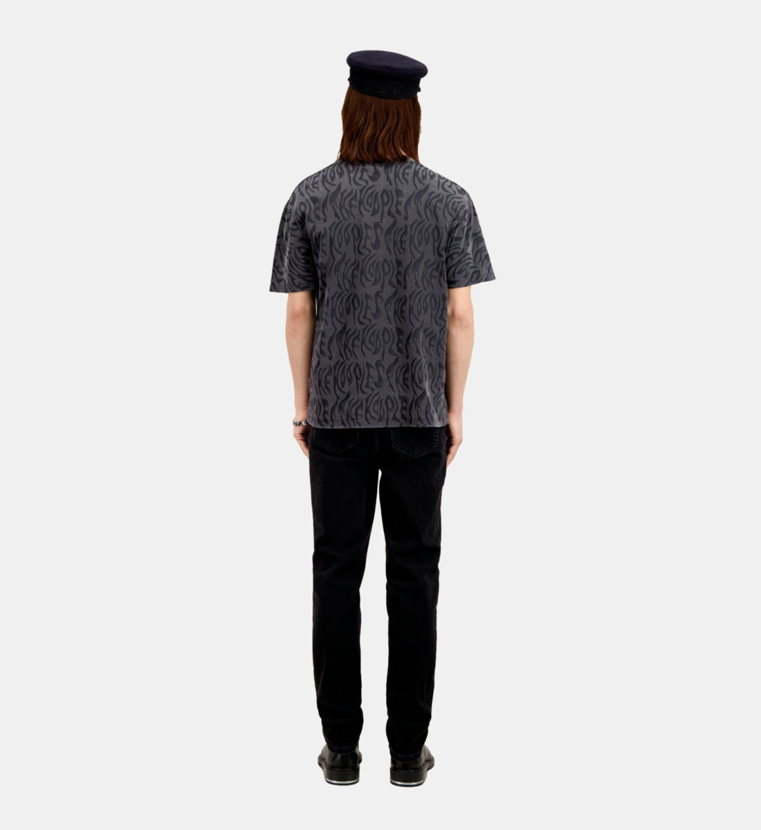 Printed T-Shirt | Men | Black Washed